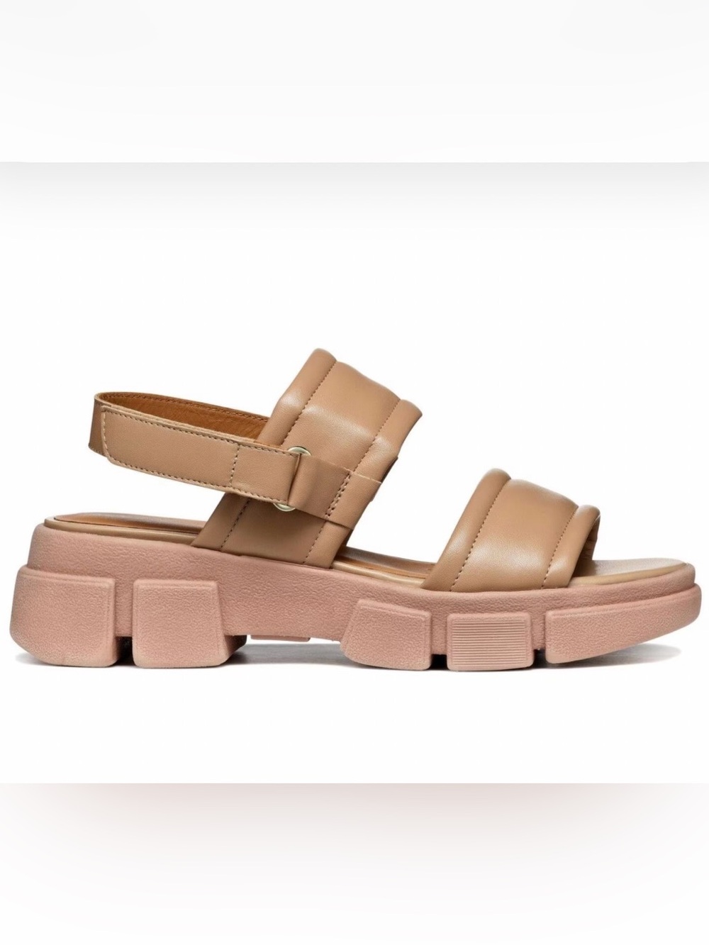 Geox Women’s Lisbon’s Double-Strap Sandals - Dark Nude - 38 (Fits like an 8 US)